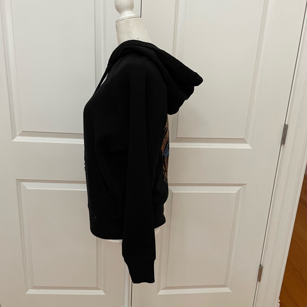 Black Clipper Love Punk Rhinestone Sweatshirt Hoodie  from Zadig & Voltaire - Picture 3 of 7